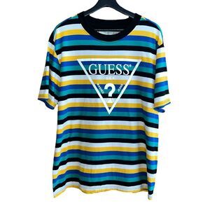 Guess Originals Exclusive‎ Vista Striped Tee Mens M Multicolored Short Sleeve